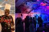Der nigerianische Künstler "Godfrey and the Grand Sons" sorgte am Freitag für einen gelassenen Auftakt auf dem Afrika-Festival (rechts). Für den saarländischen Gastronomen Max Bousso (links) ist die Teilnahme seit vielen Jahren eine Tradition.