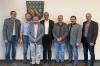 Die Spitze der VG Dasing: Daniel Schulz, 1. Bürgermeister Obergriesbach, Stephan Kreppold, Geschäftsstellenleiter VG Dasing, Lorenz Braun, ausgeschiedener VG-Vorsitzender, Andreas Wiesner, 1. Bürgermeister Dasing und neuer Gemeinschaftsvorsitzender, Heinz Geiling, 1. Bürgermeister Sielenbach und 2. Stellvertreter des Gemeinschaftsvorsitzenden, Paul Reithmeier, 1. Bürgermeister Eurasburg und 1. Stellvertreter des Gemeinschaftsvorsitzenden, Johannes Treffler, Bürgermeister Adelzhausen (von links).