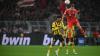 Bandenwerbung im Bundesliga-Spiel zwischen Borussia Dortmund und Bayern München. (Archivbild)