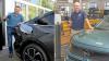 Die Augsburger Autohändler Joachim Frey (links) und Tobias Gsell verkaufen seit den gestiegenen Spritpreisen deutlich mehr E-Autos.