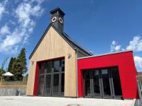 So sieht das neue Feuerwehrhaus in Edenbergen aus.