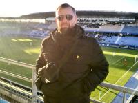 Sonst waren nicht viele da: Benjamin Netz im Januar 2026 im französischen Troyes beim Spiel gegen Red Star Paris.