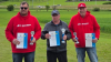 Toller zweiter Platz: Neuburgs Dominik Winter (links), hier mit Roland Schuler und Pieter Visser.