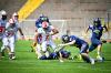 Die Augsburg Centurions (am Ball Runningback Khalfani Muhammad) wollen sich auch von den Montabaur Farmers nicht stoppen lassen.