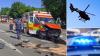An der B300 Kreuzung bei Vogelsang kollidierte ein Krankenwagen mit zwei Autos. Über 100 Einsatzkräfte und ein Rettungshubschrauber waren im Einsatz.
