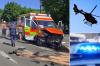 An der B300 Kreuzung bei Vogelsang kollidierte ein Krankenwagen mit zwei Autos. Über 100 Einsatzkräfte und ein Rettungshubschrauber waren im Einsatz.
