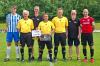 David Fischers Jubiläumsspiel war TSV Monheim gegen SV Donaumünster-Erlingshofen: (von links) Tobias Schneider, Alfred Randi, Clauspeter Heger, David Fischer, Stefan Baur, Wolfgang Fontaine und Florian Pfefferer.