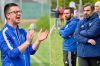 Florian Späth (links) möchte mit seinem SV Adelsried den Aufstieg in der Relegation klarmachen. Hakan Nurten (rechts) und sein Trainerkollege Roland Andorfer können sich mit dem Klassenerhalt von der SpVgg Deuringen verabschieden.