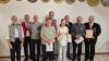 Bei der Ehrung (von links) Heike Wildfeuer-Fick, Raimund Flath, Thomas Rödl, Petra Nagl, Alois Schiegg, Lena Stöckl, Harald Stawars, Ambros Heckel und Otto Nagl.