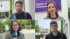 Studierende der Uni Augsburg sind bei der Debatte um die BAföG-Erhöhung anderer Meinung als Forschungsministerin Dorothee Bär. Von links oben im Uhrzeigersinn: Samuel Isler, Verena Eder, Dion Sadika und Susanna Hamann.