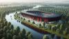 Idyllisch gelegen ist das Stadion des FSV Wehringen.