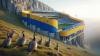 Eine extreme Hanglage weist das Stadion des SV Reinhartshausen auf.