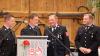 Der langjährige Kommandant Andreas Stölzle wurde anlässlich des Jubiläums „150 Jahre Freiwillige Feuerwehr Engishausen“ zum Ehrenkommandanten ernannt. Im Bild von links: Stellvertretender Kommandant Rainer Müller, Vorstand Roland Müller, Ehrenkommandant Andreas Stölzle und Kommandant Fabian Stölzle.