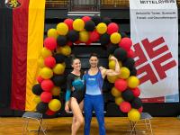 Starke Leistungen zeigten Kathrin Wunderle und Florian Raab vom TSV Buttenwiesen in Koblenz bei den deutschen Seniorenmeisterschaften im Turnen.