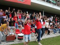 Affinger Fans beim Spiel gegen den VfL Westendorf in Thierhaupten.