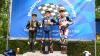 Elias Caydas (Mitte) gewann in Templin das zweite Rennen beim ADAC-Mini-Bike-Cup.