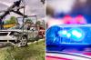 Autowrack an der Unfallstelle: Bei einem Unfall auf der B17 ist eine Fünfjährige gestorben.