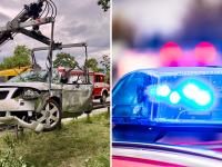 Autowrack an der Unfallstelle: Bei einem Unfall auf der B17 ist eine Fünfjährige gestorben.