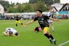 Der Moment der Entscheidung: Lauingens Semir erzielt im Relegationsspiel gegen den SSV Steinheim der 2:1-Siegtreffer und dreht jubelnd ab. Am Boden zerstört hingegen Steinheims Samuel Schwarz (links), Torhüter Lukas Eggenmüller und Korbinian Hungbaur.