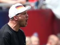 Bundestrainer Nagelsmann gibt lautstarke Anweisungen bei der WM-Generalprobe gegen die USA.