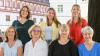 Der neue Vorstand der Frauenliste Nördlingen. Reihe oben: Katharina Baumgärtner, Carina Hamberg, Julia Hock. Unten: Birgit Ludwig, Sonja Kuban, Sabine Pichl, Dr. Cathrin Schnell.