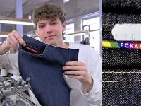 Magnus Trinkwalder, der im Augsburger Textilunternehmen seiner Mutter Sina Trinkwalder arbeitet, hatte die Idee mit einer Anti-AfD-Jeans.