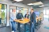 Gemeinsam ins KI-Zeitalter: Tobias Wirth (v. r.), Founder und CEO, Andreas Metz (v. l.), Chief Technology Officer, Özcan Sahin (M.), Chief Sales Officer, und Egon Stamp, Chief Customer Officer