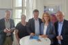 Gemeinsamer Austausch bei der Bobinger Sozialstation (v.l.n.r.): Hans-Peter Dangl, Anette Berner, Dr. Stefan Kiefer, Regina Weinkamm und Jürgen Reichert.