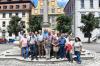 Begrüßung der Delegation des Seniorenbeirates Günzburg am Karlsplatz.