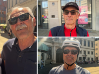 Das WM-Fieber der Augsburgerinnen und Augsburger hält sich noch in Grenzen. Von links: Barbara und Rupert Klopfer, Walter Mühlberger und Jörg Hauenstein.