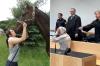Hat der Angeklagte Gino F. Nina H. (links) erschossen? Auf dem rechten Bild ist der Angeklagte mit seinen Verteidigern Jörg Seubert (links) und Michael Weiss zu sehen. Der Prozess um den Mord in Haunstetten geht dem Ende entgegen.