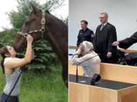 Hat der Angeklagte Gino F. Nina H. (links) erschossen? Auf dem rechten Bild ist der Angeklagte mit seinen Verteidigern Jörg Seubert (links) und Michael Weiss zu sehen. Der Prozess um den Mord in Haunstetten geht dem Ende entgegen.