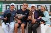 Gruppenbild mit Familie: Alexander Zverev (Zweiter von links) mit Bruder Mischa Zverev, Vater Alexander Zverev Senior und Mutter Irina Zvereva.