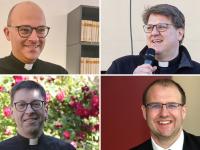Pfarrer Florian Markter, Steffen Brühl, Christoph Burger und Thomas Rein (im Uhrzeigersinn): „Glauben kann eine KI nicht.“