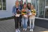 Auf dem Bild von lins: Andrea Ohmüller, Bernd Meyr (Pflegedienstleitung), Diana Strauß, Kathrin Woratsch (gKU- Vorsitzende) und Franziska Thum.