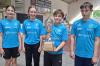 Der erfolgreiche U16-Nachwuchs der SpVgg Joshofen-Bergheim: (Von links) Johanna Feiner, Michaela Haberl, Marco Szpilman und Kilian Lurtz.