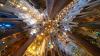 Die Decke der Basilika der Sagrada Familia in Barcelona vor der Ankunft des Papstes zur Feier eines Gottesdienstes.