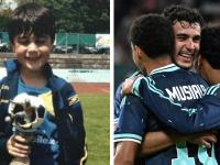 Jubelte einst als F-Junior in Dasing, jetzt feiert er Tore im DFB-Dress: Ob Aleksandar Pavlovic am 19. Juli wohl einen durchaus ähnlichen Pokal in Händen hält?