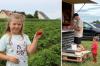 Stolz präsentiert ein kleines Mädchen aus dem Landkreis Augsburg ihren tollen Fund.