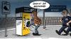 Karikatur von Stefan Roth zum Thema Überwachung.
