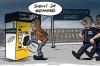 Karikatur von Stefan Roth zum Thema Überwachung.