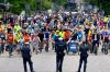 6.500 Menschen nahmen laut Polizei an der Fahrt teil.