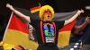 Fußball, Männer: WM, Deutschland - Curaçao, Vorrunde, Gruppe E, 1. Spieltag, Houston-Stadion. Ein Deutschland-Fan macht Stimmung vor dem Spiel.