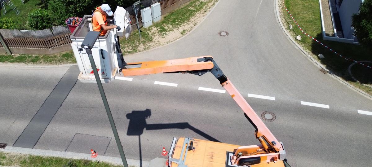 Gemeinde Hollenbach rüstet Straßenbeleuchtung komplett auf LED um