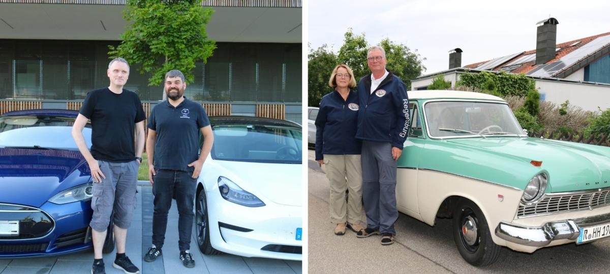 Zeitreise im Oldtimer, Fahrt in die Zukunft mit dem E-Auto: Warum diese Autofans zweigleisig fahren