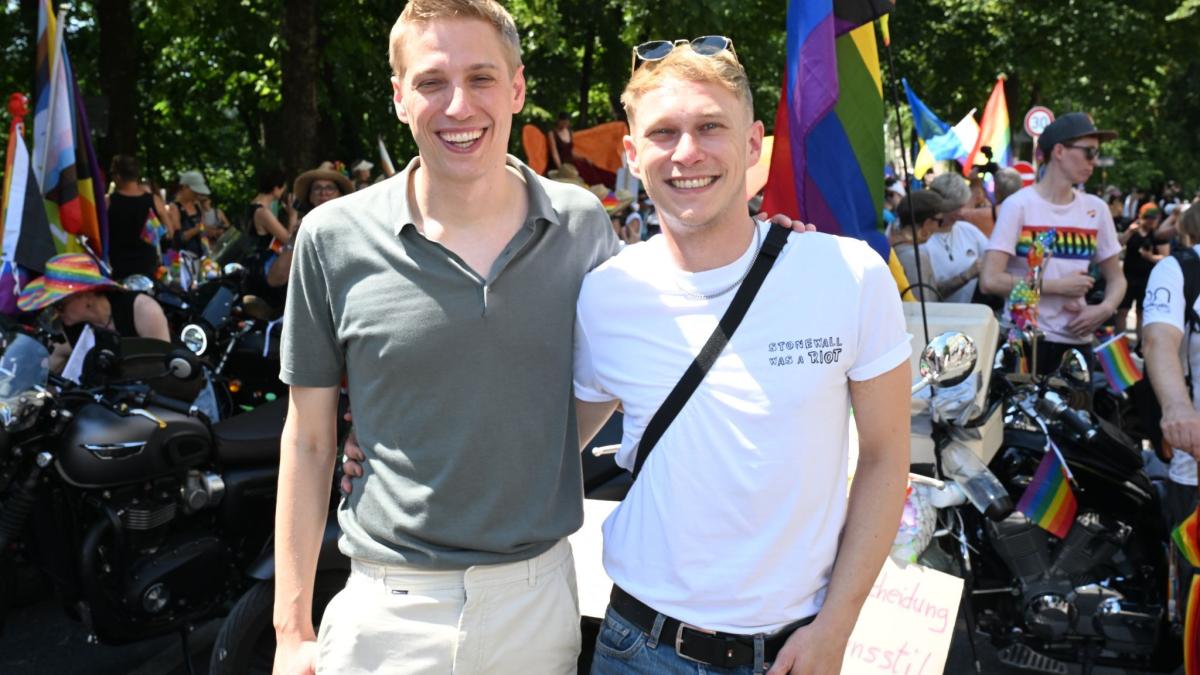Dominik Krause and Bill Kaulitz celebrate Christopher Street Day (CSD) in ...