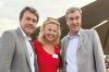 Bernhard Hock (pd, li.) und Anja Marks-Schilffarth (AJ) tauschten sich als neue Verlagspartner mit MP Markus Söder aus.