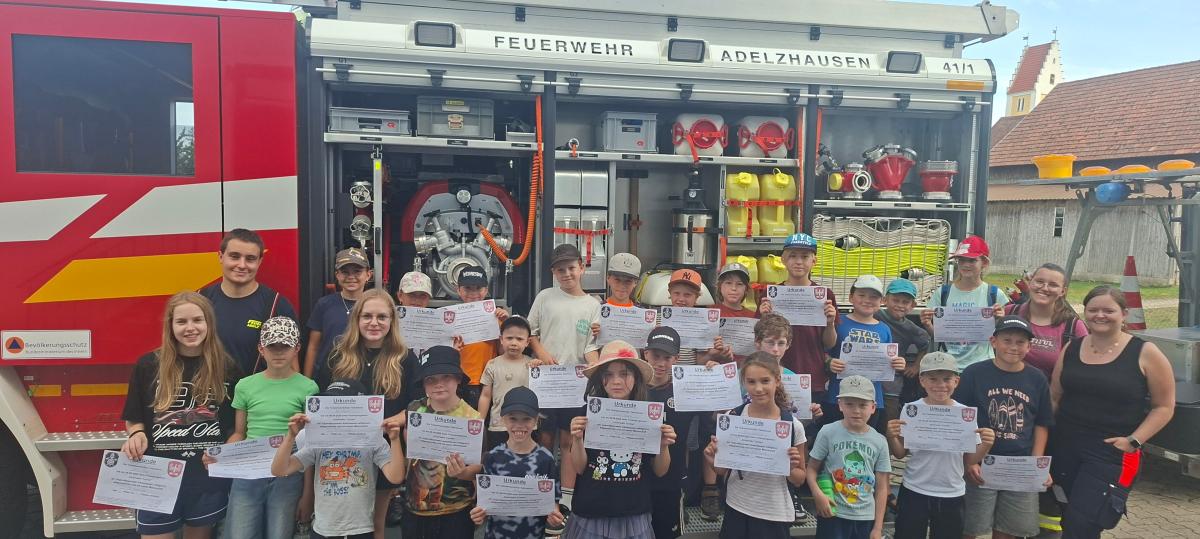 24 Kinder sind beim Turnier der Jugendfeuerwehr dabei