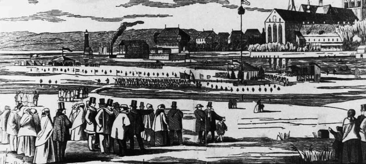 Den niedrigsten Bodensee-Pegel seit Messbeginn feierte Konstanz mit einem Schützenfest auf neuen Inseln