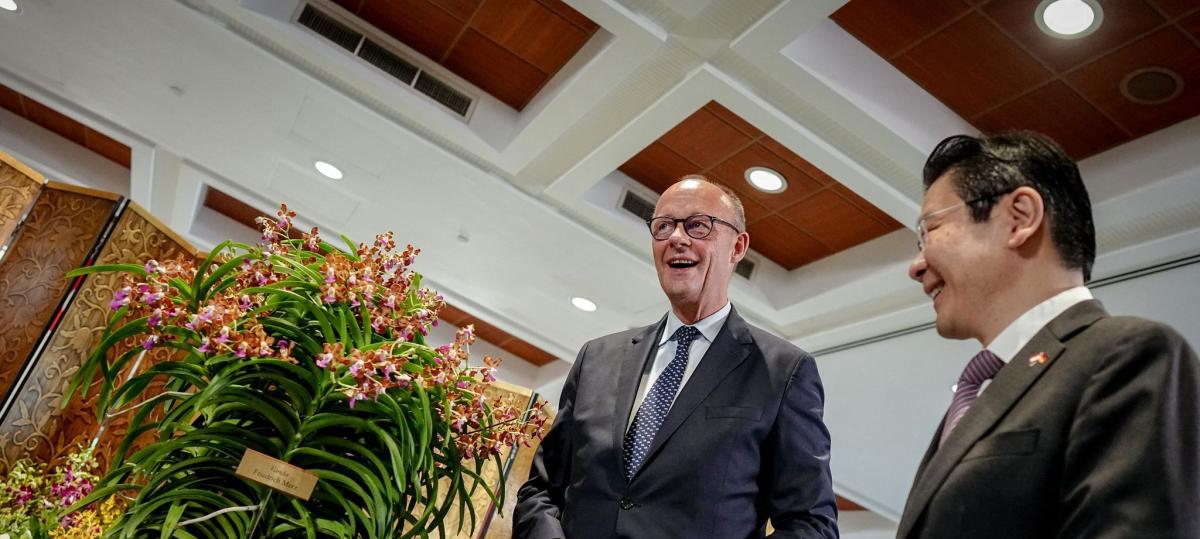 Singapur benennt Orchidee nach Friedrich Merz